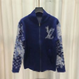 giacca firmata Cardigan da donna con stampa di lettere blu Maglioni da donna dello stesso stile della marca