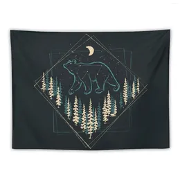 Tapestries The Heaven's Wild Bear Tapestry Wall Hanging Home Decor Accessories Room Decorations Aesthetics Anime