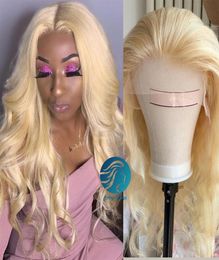 613 Blonde Lace Front Wig Brazilian hd Transparent 150 Density Body Wave Human Hair Wigs Pre Plucked With Baby Hair For Black Wome2974983