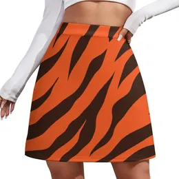 Skirts Wild Tiger Stripe Pattern Mini Skirt Korean Fashion Women's Clothes Ladies