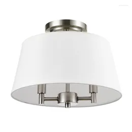 Chandeliers Better Homes & Gardens 2-Light Flush Mount Satin Nickel With Bulbs