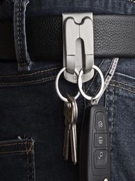 Stainless Steel Keyring Security Clip On Heavy Duty Belt Key Clip Belt Keychain Key Accessories3668860