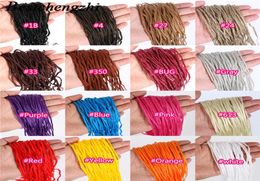 New Shanghair 28 Inch Zizi Braids Crochet Box Colored Synthetic Hair Extensions Pure Black Brown Pink Blue BS09Q8553854