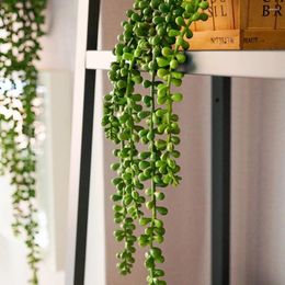 Decorative Flowers 80CM Party Supplies Artificial Plant String Garland Simulation Succulents Soft Wall Hanging Office Home Decor El Flexible