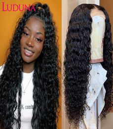 13x4 Lace Front Human Hair Wigs water Curly Human Hair Wig Remy Natural Hairline Hair Luduna Curl Wig 150 Density Women Wigs5268251