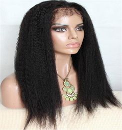 Hair In Stock Top Quality100 Density Brazilian Hair Italian Yaki Silk Top Glueless Full Lace Wig6857340