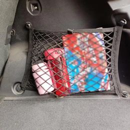 Car Organiser Trunk Cargo Net Universal Suv Truck With Capacity Elastic Mesh Storage Bag Buckle For Accessories