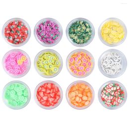 Nail Art Decorations 12 Boxes Slices Fruit 3D Stickers For DIY Craft Decoration