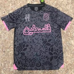 2023 2024 Palestino Deportivo Soccer Jerseys free Palestine JIMENEZ BENITEZ CORTES Black Center Stripe Football Shirt War Justice March PRE match TRAINING SHIRT