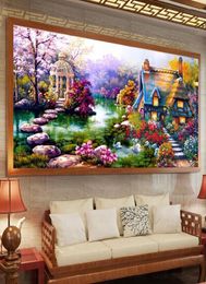 50 90cm Garden Crystal Diy 5d Diamond Painting Cross Stitch Round 3d Diamond Stitch Tools Kit Diamond Mosaic Room Decor6937956