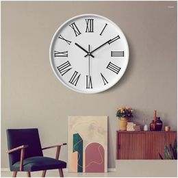 Wall Clocks Nordic Design Clock Hanging Home Wooden Living Room Modern Watches Silent Minimalist Simple Classic Reloj Drop Delivery Dhck8