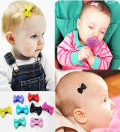 10 Pcslot Baby Solid Dot Pringting Mini Small Bow Hair Clips Hair Clips Kids Hair Accessories 5284819
