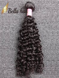 1PCLot Peruvian Curly Human Hair Quality Extensions Natural Colour Bundles 1026inch 9A Bella Hair6883842