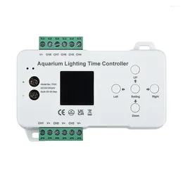 Controllers TC01 Aquarium Lighting Time Controller DC 12V 24V 8CH PC Programmable Fish Tank LED Strip Controler Better Than TC420 TC421