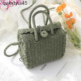 Shoulder Bags Gusure Ladies Summer Straw Woven Crossbody Bags Casual Small asp Soulder Bag Raffia Square Raan Messenger Bag andbags PurseH24220