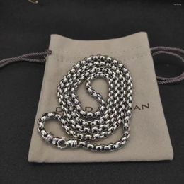 Pendant Necklaces HSC Necklace DOUBLE BOX CHAIN IN STERLING SILVER