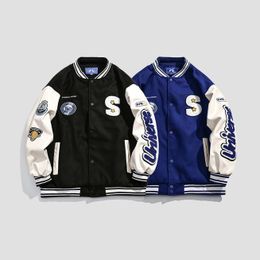 Giacca in jersey da baseball da uomo di design Giacca a vento uniforme da donna Hip Hop Harajuku Cappotto da scimmia Ricamo Cappotto sportivo da marea Giacca da stampa unisex