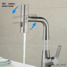 Bathroom Sink Faucets NEW 360 Rotatable Pull Out Lift Basin Faucet Mixer Bathroom Basin Stainless Steel Kitchen Sink Faucet with Pull Out Sprayer