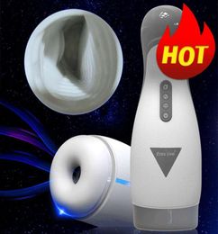 Real Sucking Masturbattion Cup Male Blowjob Masturbators with Strong Suction Powerful Vibrating Erotic Sex Toys for Men6189085