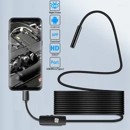 Endoscope Camera IP67 Waterproof 5.5MM Hard Wire Pipeline Inspection Borescope With 6 Adjustable LED For IOS Iphone