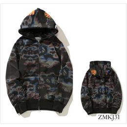 Bapes Hoodie Designer Bapes Shirt Hoodies Designer Shark Luminous Women Sweatshirts Letters Camo Bapesta Hoody Oversized Cotton Zip Hood 6872