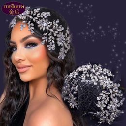 Luxurious Diamond Tiara Baroque Crystal Bridal Headwear Crown Rhinestone with Wedding Jewellery Hair Accessories Diamond Bridal Crow5537692