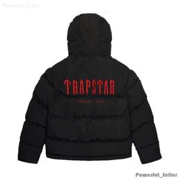 Trapstar London Decoded Hooded Puffer 2.0 Gradient Black Jacket Men Embroidered Thermal Hoodie Winter Coat Tops 2365