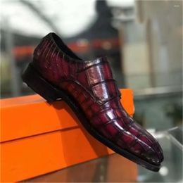 Dss Shoes Che Male yyueure Bwness Brogue Carving Genuine Codile Leyher Enyud Of Brush Color Mewn Foymal