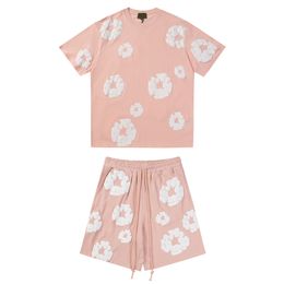 Designers new fashion TEA Kapok bubble casual loose high street short-sleeved T-shirt shorts set summer men and women alikeS-XL 79K0