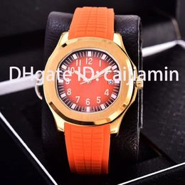 Mens Automatic watch 2813 movement 40mm comfortable rubber strap Gold shell 5ATM waterproof luminous wristwatches montre de luxe2991