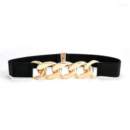 Belts Designer Fashion Elastic Body Shaping Thin For Women Simple Alloy Buckle Slim Ladies Belt