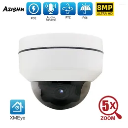 Vandalproof Ultra HD PTZ 4K 8MP 5MP 4MP POE IP Camera 5X Optical Zoom Metal Outdoor Waterproof Surveillance XMEYE