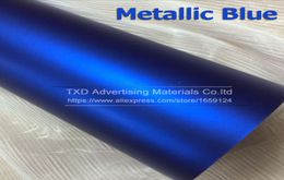 Blue Metallic Matt Vinyl wrap Car Wrap With Air Bubble Chrome matte vinyl film blue Matt Film Vehicle Wrapping Sticker Foil5630430