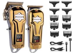 Epacket KEMEI Professional Hair Clipper KM2011 Full Metal Barber Shop Set Men Electric Beard Rechargeable226w7919562