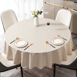 Table Cloth PVC Tablecloth Waterproof Oil Resistant To Burns And A Washing Restaurant Wind-pushed Fabric Round