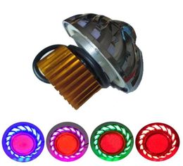 Motorcycle LED headlamp Angel Devil039s Eye builtin headlamp Ultrabright spotlight electric vehicle lamp 10W 12V 80V General 304223246470