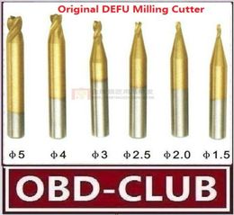 2017 new good Quality 6pcslot DEFU end milling cutter 15MM2MM25MM3MM4MM5MM DEFU key machine drill key cutting machine mill7790564