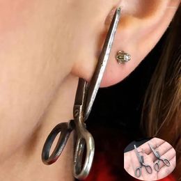 Stud Earrings Dark Gothic Vintage Imitation Scissors Exaggerate For Men Women Punk Rock Silver Color Earring Party Jewelry Gifts