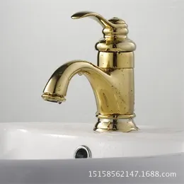 Bathroom Sink Faucets Gold-plated And Cold Basin Faucet Washbasin Above Counter Kitchen