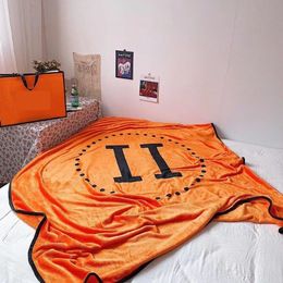 Top Brand Blanket Thickening Tide Brand Blanket Air Conditioning Blanket Aircraft Traveling-Rug Sofa Cover Nap Blanket