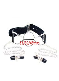 Metal Nipples Clamps Mouth Gag Plug Bondage Slave Restraints Leather Belt In Adult Games For Couples Fetish Oral Sex Toys For Wome7466350