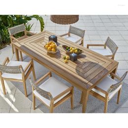 Camp Furniture Dining Table Sets Outdoor Living Teak Wood 6 Of Seater-Asher