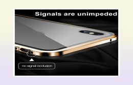 Privacy Magnetic Phone Cases For iPhone XS 14 13 12 11 Pro MAX X XR 7 8 Plus Magnet Metal Tempered Glass 360 Protective Cover2365099