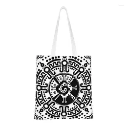 Shopping Bags Kawaii Hunab Ku Mayan Symbol Tote Recycling Groceries Canvas Shoulder Shopper Bag