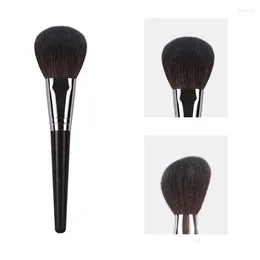 Makeup Brushes MyDestiny Brush-Ebony Handle Natural Hair 20Pcs Single Series-Goat Slanted Powder Brush