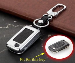 Metallic Remote Key Case Bag Holder Fob Shell Chain Protector Cover Fit For Peugeot 207 308 407 307 20072013 Accessories 2 Button6873598
