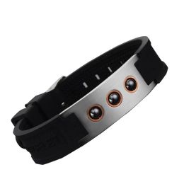 Bracelets OKtrendy Bracelet Germanium Stainless Steel Magnetic Bracelet Man Energy Health Care Jewellery Silicone Bracelets Wristband