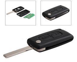 Black 433Hz 2 Buttons Replacement Remote Car Key Fob Transmitter Clicker Alarm for Peugeot CIA41B3561424