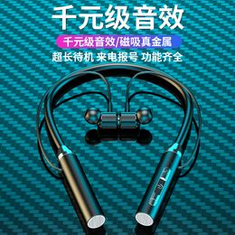 New Bluetooth wireless headphone hanging neck sports two ears in-ear neck hanging super long standby battery life manufacturers sell sports headphone