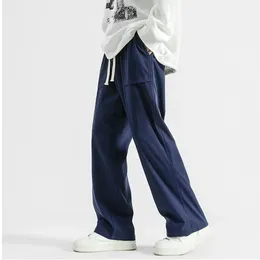 Men's Pants Mens Wide Leg Business Elastic Casual Slim Korean Version Of Fashion British Male Trousers Pocket Ropa Hombre